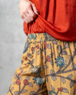 Aseesa Mustard Floral Pants