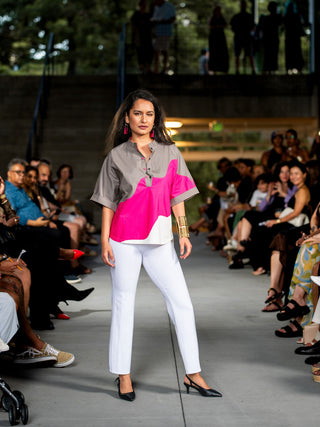 Color Block Box Shirt