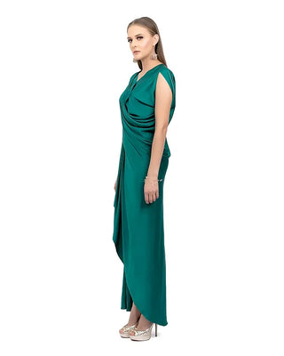 Emerald Origami Gown