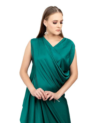 Emerald Origami Gown