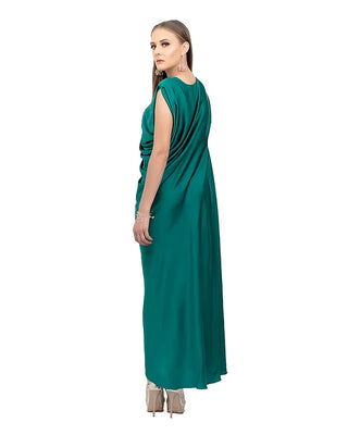 Emerald Origami Gown