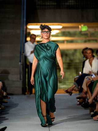 Emerald Origami Gown