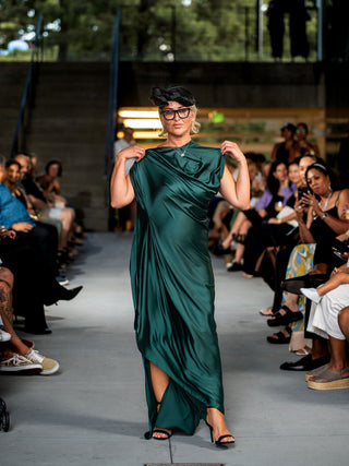 Emerald Origami Gown