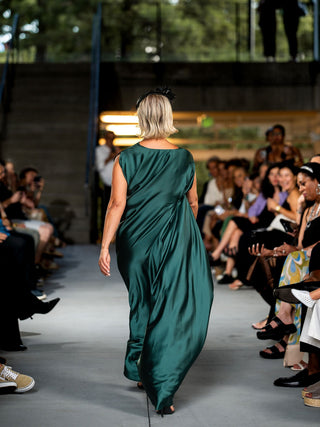 Emerald Origami Gown