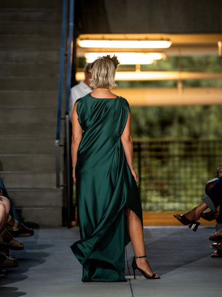 Emerald Origami Gown