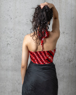 Red Checkered Halter Dress Red Checkered Halter Dress