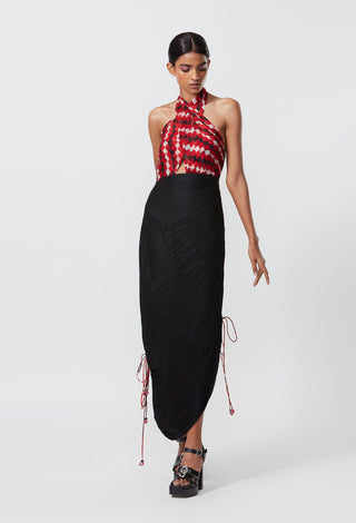 Red Checkered Halter Dress ZAHA MILA Red Checkered Halter Dress ZAHA MILA