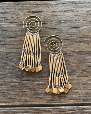 Spiral Curtain Earrings