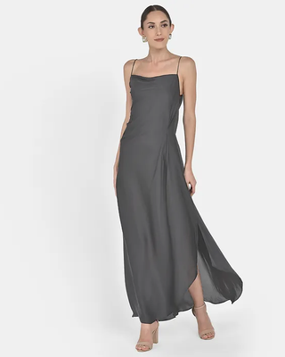 Stone Slit Slip Dress