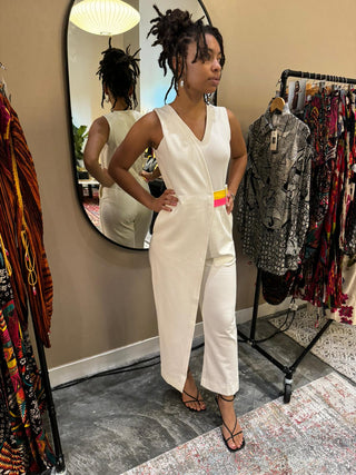 White Confetti Jumpsuit