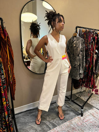 White Confetti Jumpsuit