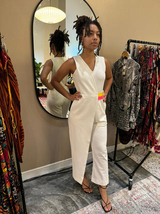 White Confetti Jumpsuit