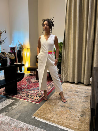 White Confetti Jumpsuit