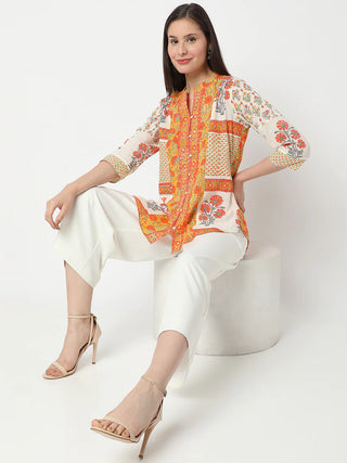 Aseesa Sherbet Printed Top