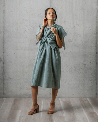 Button Masala Kimono Dress